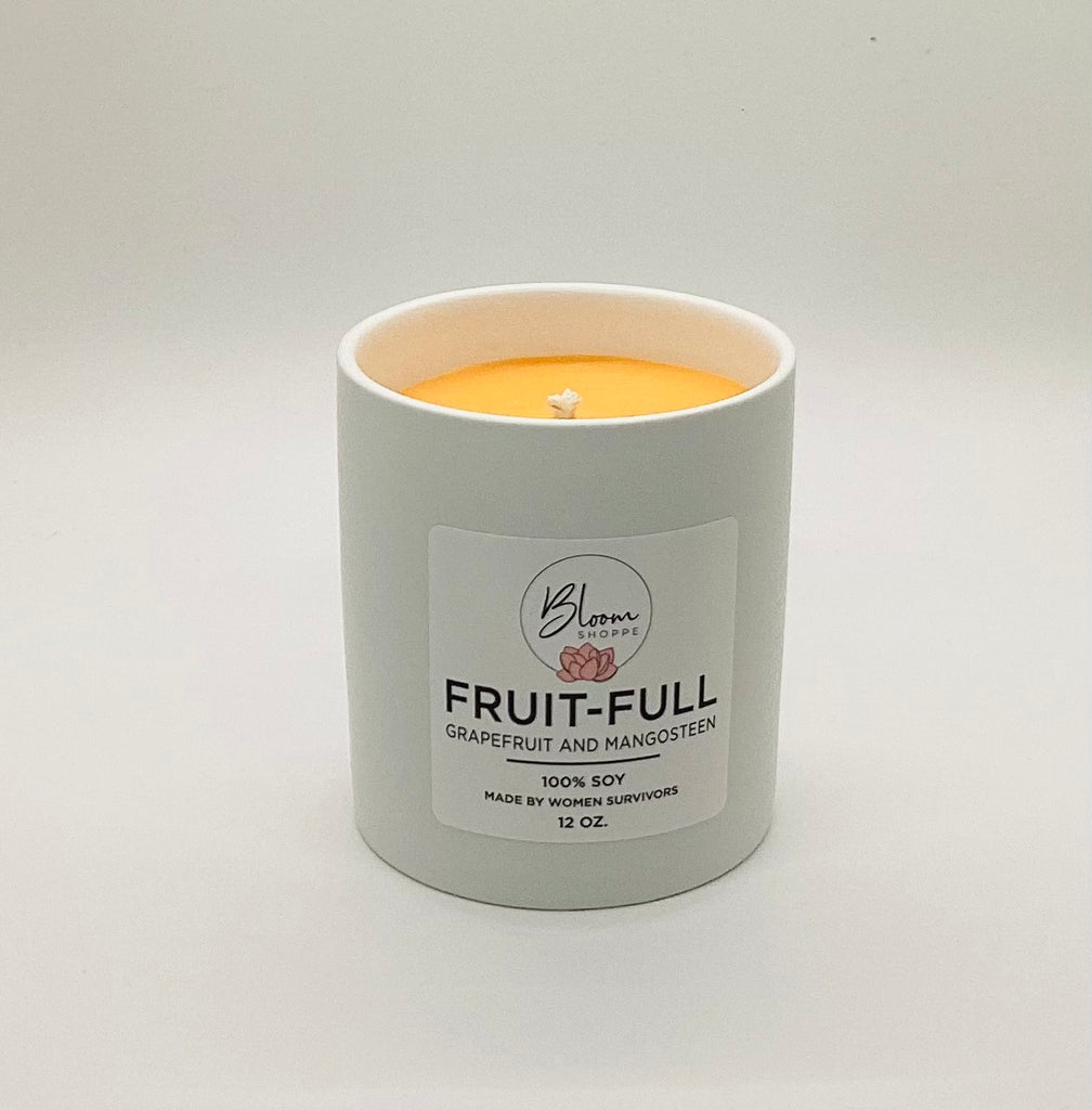 Fruit-Full 12 oz Signature Scent Ceramic Jar Candle With Lid