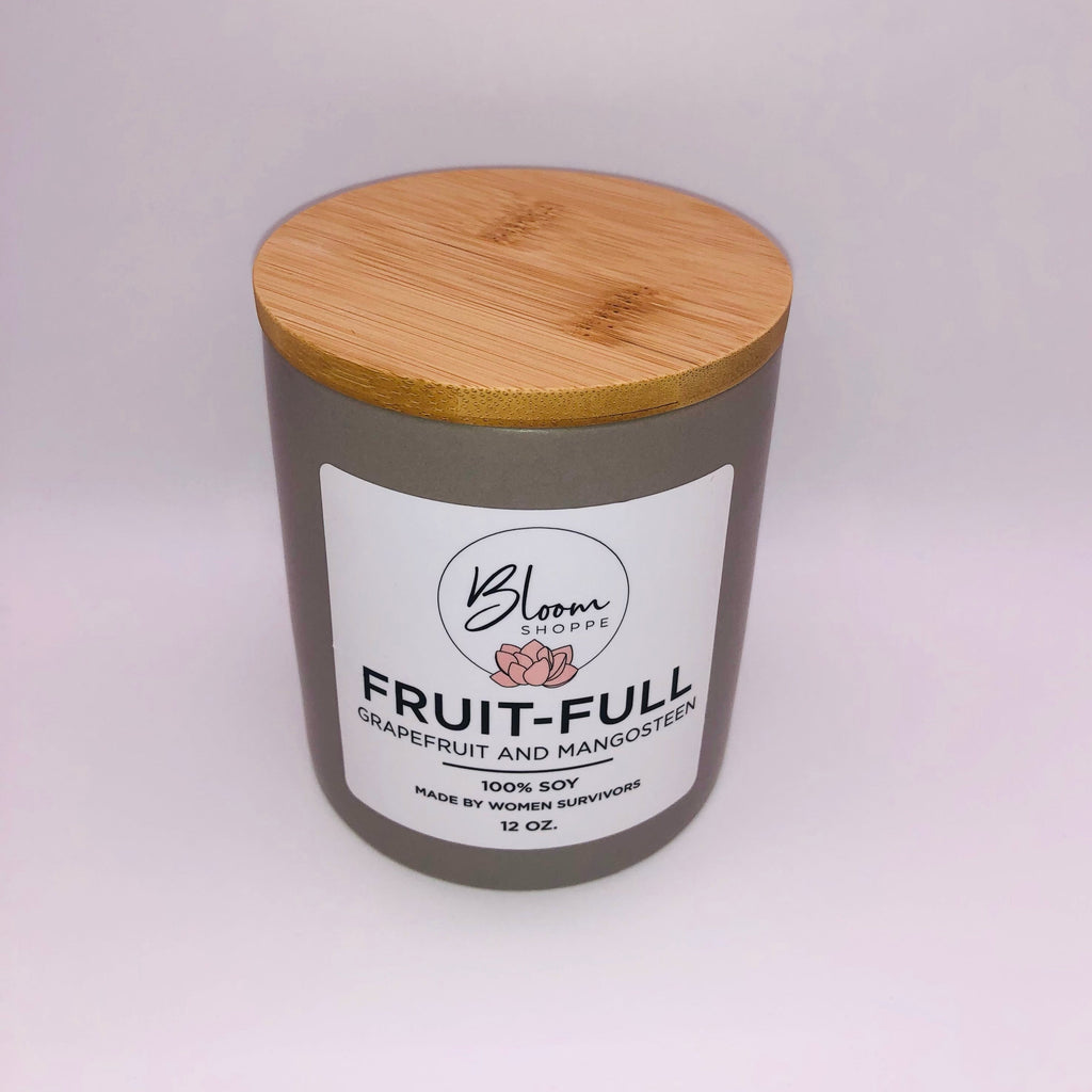 Fruit-Full 12 oz Signature Scent Ceramic Jar Candle With Lid